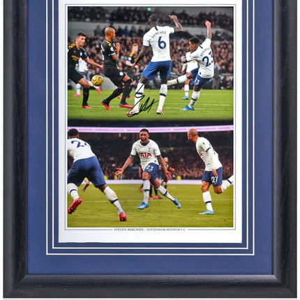 Steven Bergwijn Tottenham Hotspur Hand Signed Montage 23x19" Framed