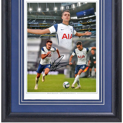 Sergio Reguilon Tottenham Hotspur Hand Signed Montage 23x19" Framed