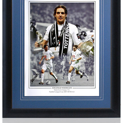 Jonathan Woodgate Tottenham Hotspur Legend Hand Signed Montage 23x19" Framed