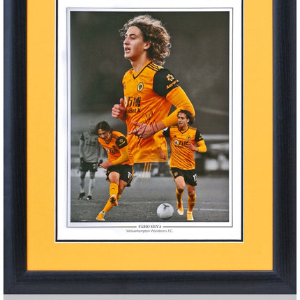 Fabio Silva Wolverhampton Wanderers Hand Signed Wolves Montage 23x19" Framed