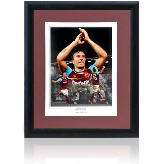 Mark Noble West Ham United Hand Signed Montage 23x19" Framed