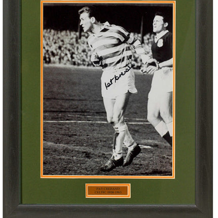 Pat Crerand Celtic Legend Hand Signed Photograph 23x19" Framed