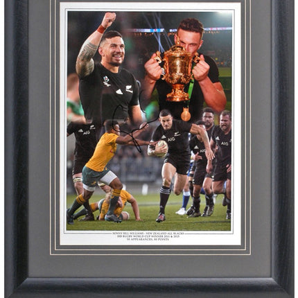 Sonny Bill Williams New Zealand Rugby Legend Hand Signed Montage 23x19" Framed