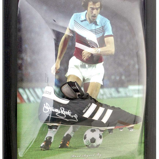 Trevor Brooking West Ham United Hand Signed Football Boot Dome Presentation