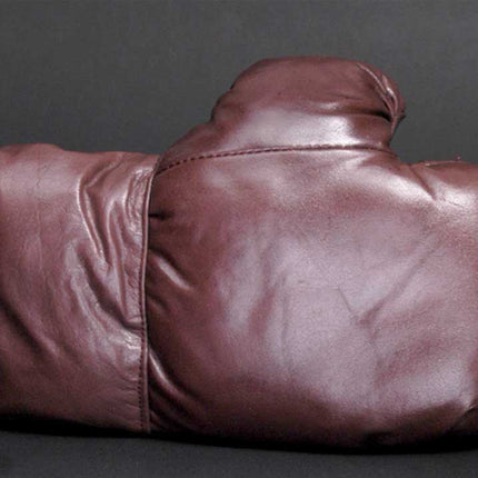 Retro 1930s Vintage Boxing Gloves 12oz Brown Real Leather New Unbranded