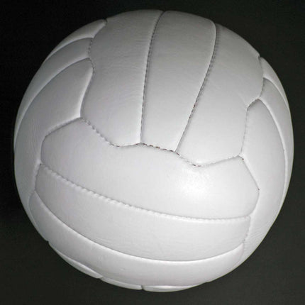 Retro 1970s White Football 18 Panel Hand Stitched Size 5 Leather New Unbranded