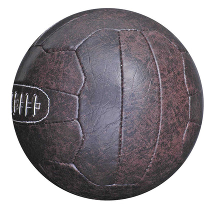 Vintage Retro Football 18 Panel Size 5 Brown Leather-Look PU Ball New Unbranded