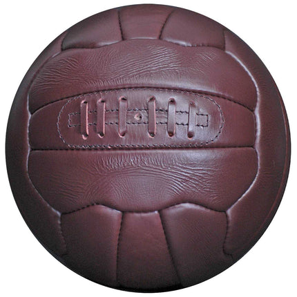 Vintage Retro 1930s Football 18 Panel Size 5 Brown Hand-Stitched Leather New