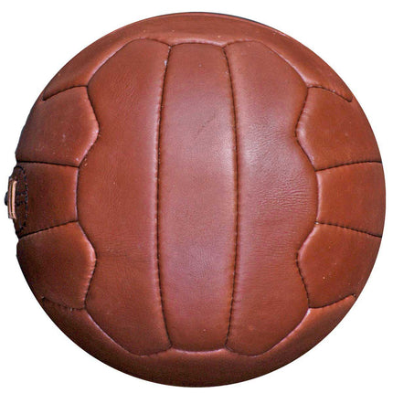 Retro Football 1930's era 18 Panel Hand Stitched Size 5 Light Brown Leather Ball New Unbranded
