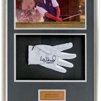 Mark James Hand Signed Match Worn Golf Glove Presentation