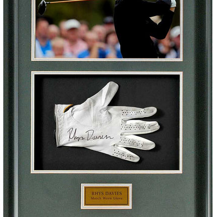 Rhys Davis Golf Legend Hand Signed Match Worn Glove Presentation