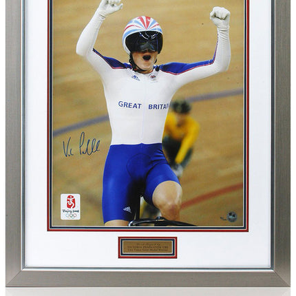 Victoria Pendleton Olympic Legend Hand Signed 2008 Beijing 20x16'' Photograph COA