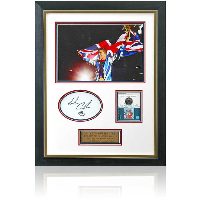 Luke Campbell Olympic Legend Hand Signed London 2012 Large Presentation