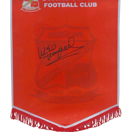 Micky Hazard Hand Signed Swindon Town Football Club Pennant