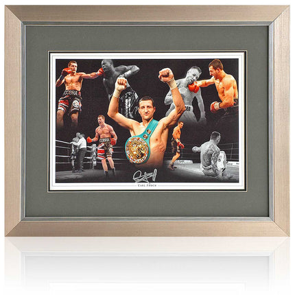 Carl Froch Boxing Legend Hand Signed Montage 23x19" Framed