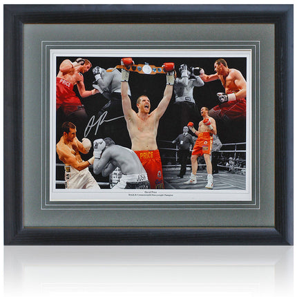 David Price Boxing Legend Hand Signed Montage 23x19" Framed