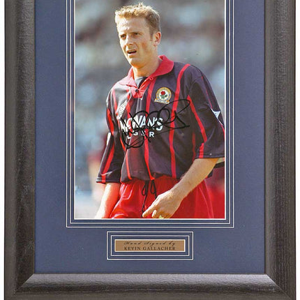 Kevin Gallacher Blackburn Rovers Legend Hand Signed Photograph 15x19" Framed