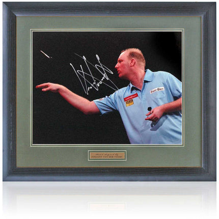 Vincent van der Voort Darts Professional Hand Signed Photograph 23x19" Framed