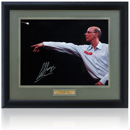Co Stompe Darts Professional Hand Signed Photograph 23x19" Framed