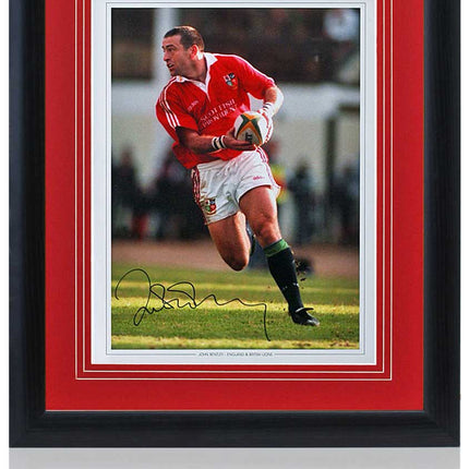 John Bentley Rugby Union Legend Hand Signed British Lions Photograph 23x19" Framed