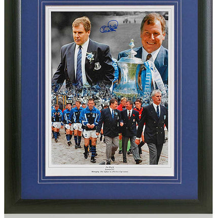 Joe Royle Hand Signed Everton 1995 FA Cup Montage 23x19" Framed