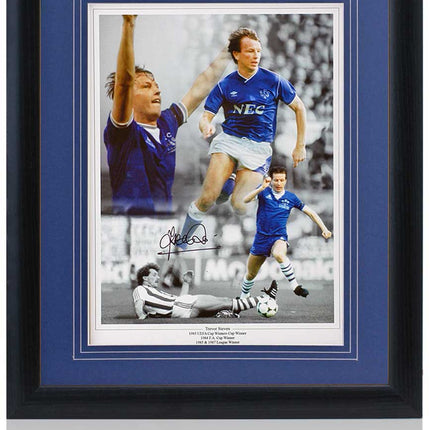 Trevor Steven Everton Legend Hand Signed Montage 23x19inch Framed