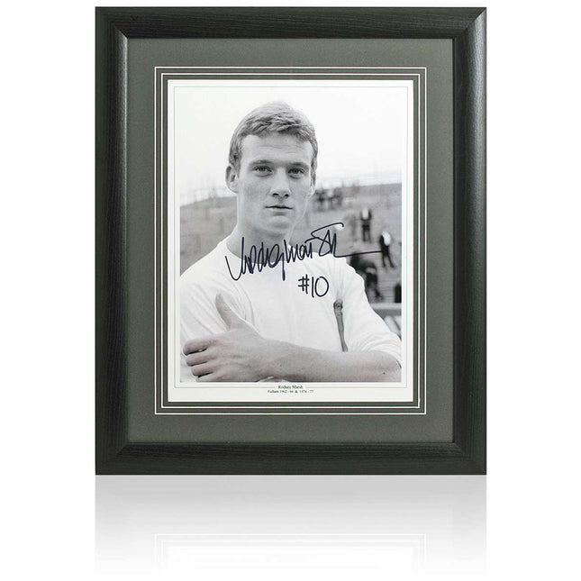 Rodney Marsh Fulham Legend Hand Signed Photograph 23x19" Framed