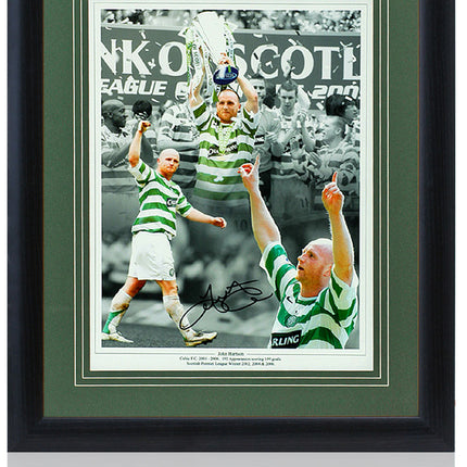 John Hartson Celtic Legend Hand Signed Montage 23x19" Framed