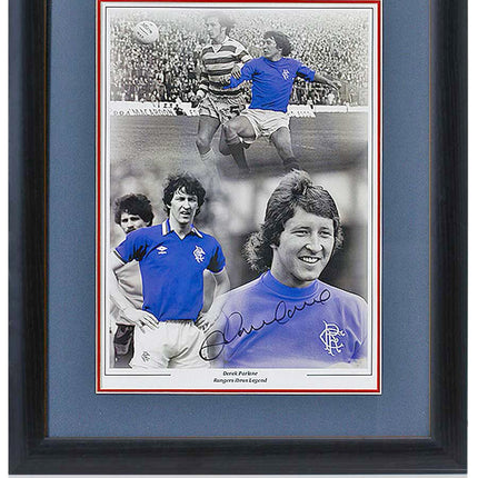 Derek Parlane Rangers Legend Hand Signed Montage 23x19" Framed