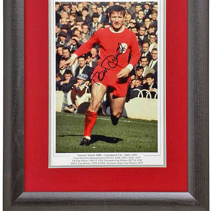Tommy Smith Liverpool Legend Hand Signed Photograph 15x19" Framed