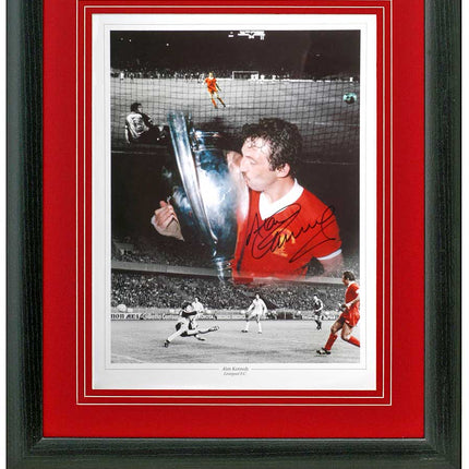Alan Kennedy Liverpool Legend Hand Signed 1981 European Cup Montage 23x19" Framed