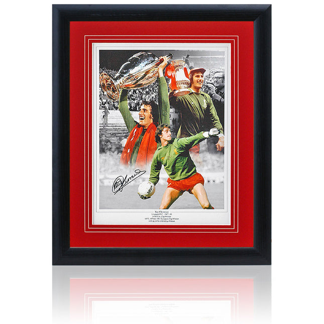 Ray Clemence Liverpool Legend Hand Signed Photograph 23x19" Framed