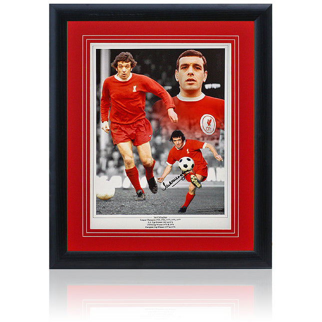 Ian Callaghan Liverpool Legend Hand Signed Montage 23x19" Framed