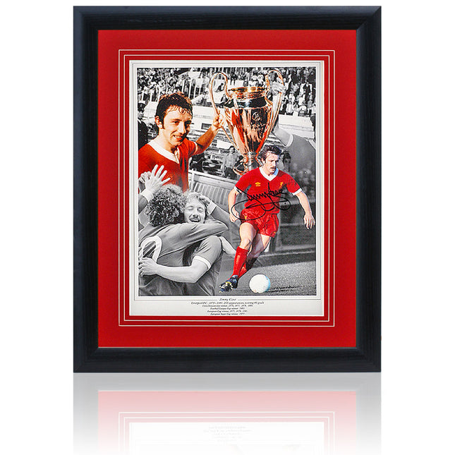 Jimmy Case Liverpool Legend Hand Signed Montage 23x19" Framed