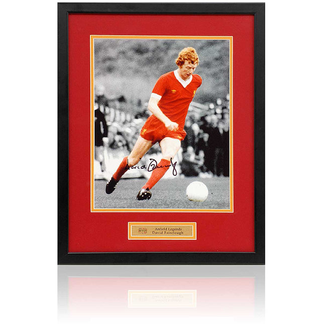 David Fairclough Liverpool Legend Hand Signed Photograph 11x14" Framed