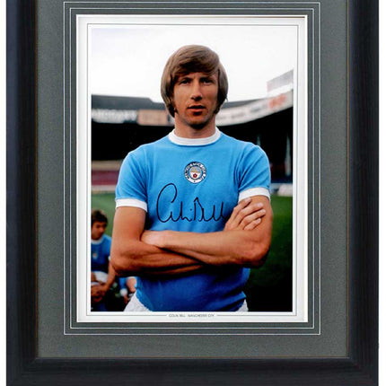 Colin Bell Manchester City Legend Hand Signed Photograph 23x19" Framed