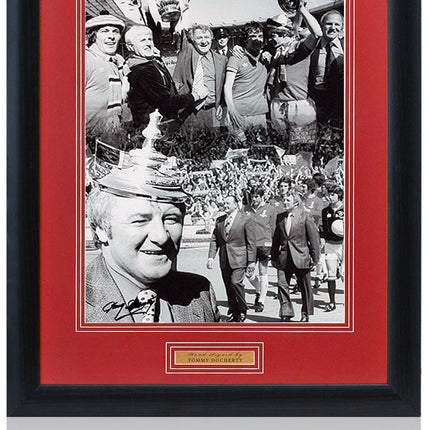 Tommy Docherty Manchester United Hero Hand Signed Montage 23x19" Framed