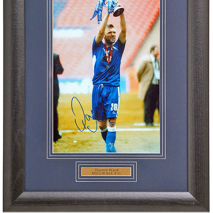 Darren Ward Millwall Hand Signed 2010 Play-off Final Photograph 15x19" Framed