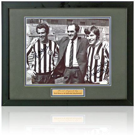 Moncur and MacDonald Hand Signed Newcastle United Photograph 11x14" Framed