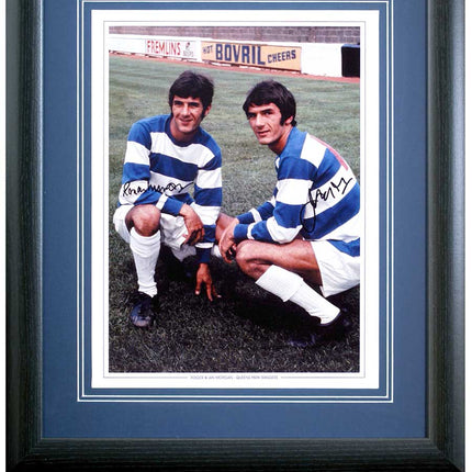 Roger and Ian Morgan Queens Park Rangers Hand Signed Photograph 23x19" Framed