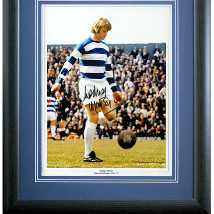 Rodney Marsh Queens Park Rangers Hand Signed Photograph 23x19" Framed