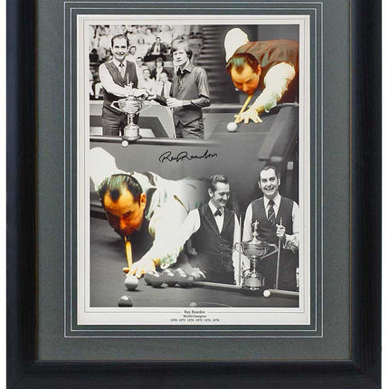 Ray Reardon Snooker Legend Hand Signed Montage 23x19in Framed