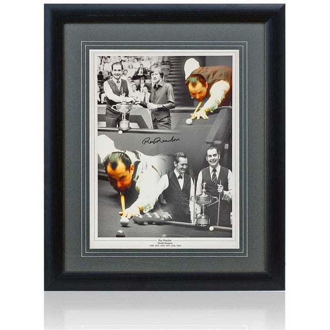 Ray Reardon Snooker Legend Hand Signed Montage 23x19in Framed