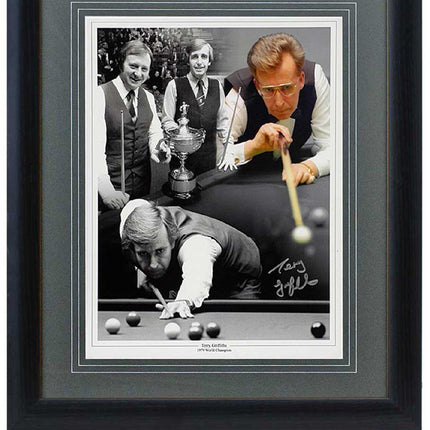 Terry Griffiths Snooker Legend Hand Signed Montage 23x19" Framed