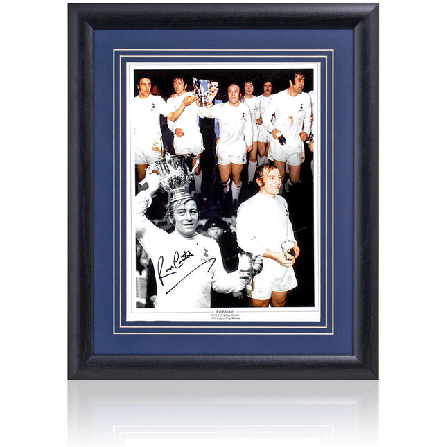 Ralph Coates Tottenham Hotspur Legend Hand Signed Montage 23x19" Framed