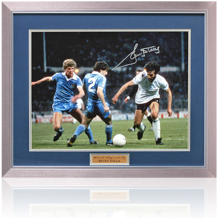 Ricky Villa Tottenham Hotspur 1981 FA Cup Hand Signed Photograph 23x19" Framed