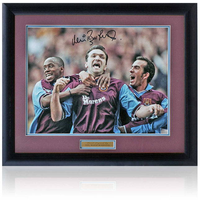 Neil Ruddock West Ham United Legend Hand Signed Photograph 23x19" Framed