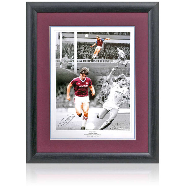 Tony Cottee West Ham United Legend Hand Signed Montage 23x19" Framed