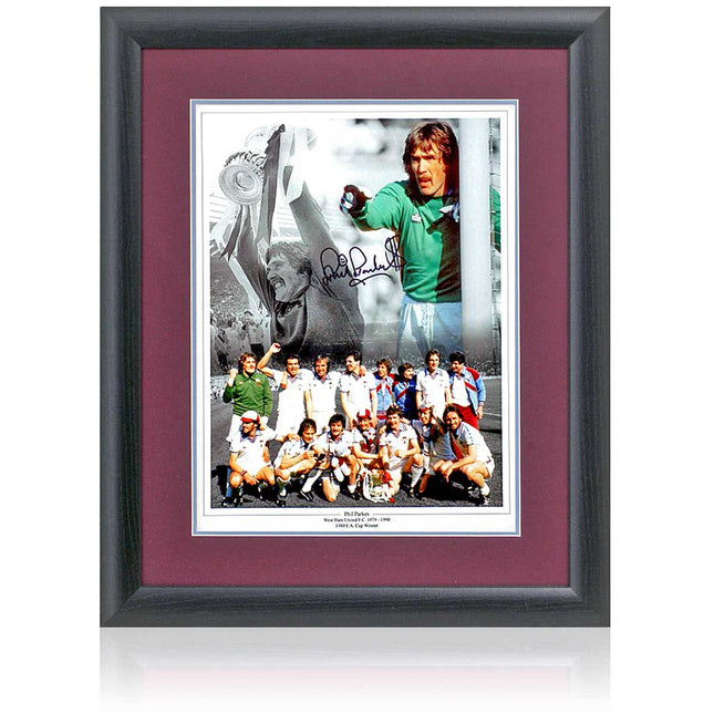 Phil Parkes West Ham United Legend Hand Signed Montage 23x19" Framed