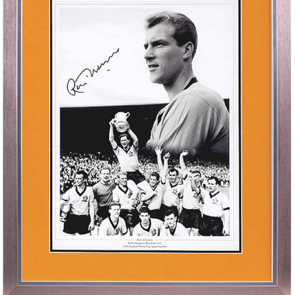 Ron Flowers Wolverhampton Wanderers Hand Signed Montage 23x19" Framed